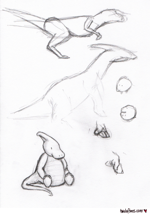 Embarrassing Dinosaur Sketches