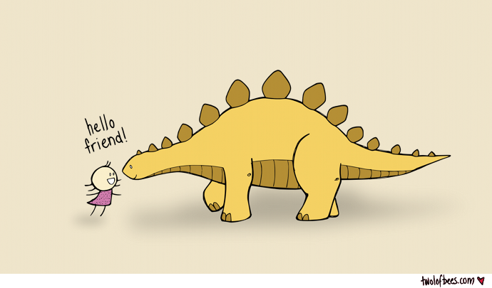 Hello Dinosaur Friend (coloured)