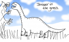 Dinosaur in the Grass 1