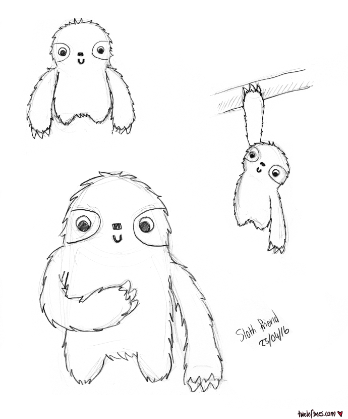 Sloth Toy Sketches